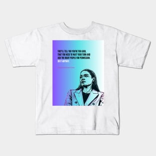 Alexandria Ocasio Cortez | Do it Anyway Kids T-Shirt